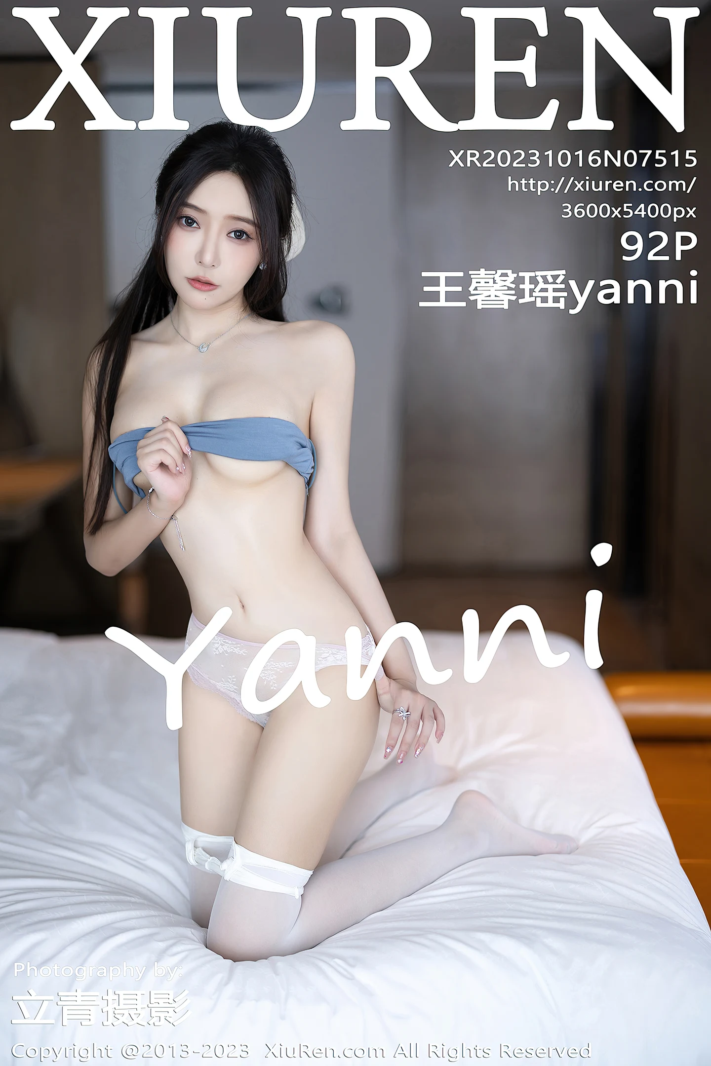 [XiuRen秀人网]No.7515_女神王馨瑶yanni性感浅色服饰配短裙露白丝吊袜秀美腿诱惑写真82P-秀人网 - XiuRen.Space